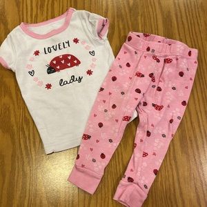 Carter’s Lovely Ladybug 2 Pc Pajamas 12 M